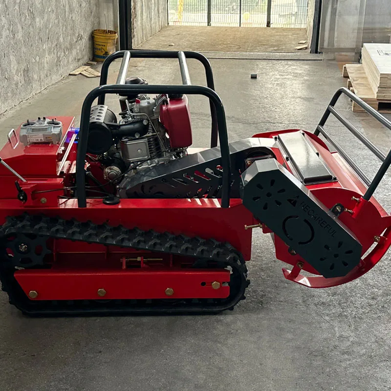 قاطعة فرشاة مجنزرة قابلة للتخصيص وعالية الجودة والأكثر مبيعًا يتم التحكم فيها عن بعد، جزازة العشب الآلية الصغيرة. #6