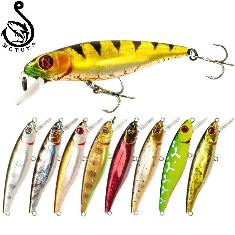 MOTONA Floating Long Tongue Minnow Plastic Bait Set Hard Fishing Lures Fishing Tackle Hook 9.6g 8.5cm  Crankbaits fishing 1 pcs