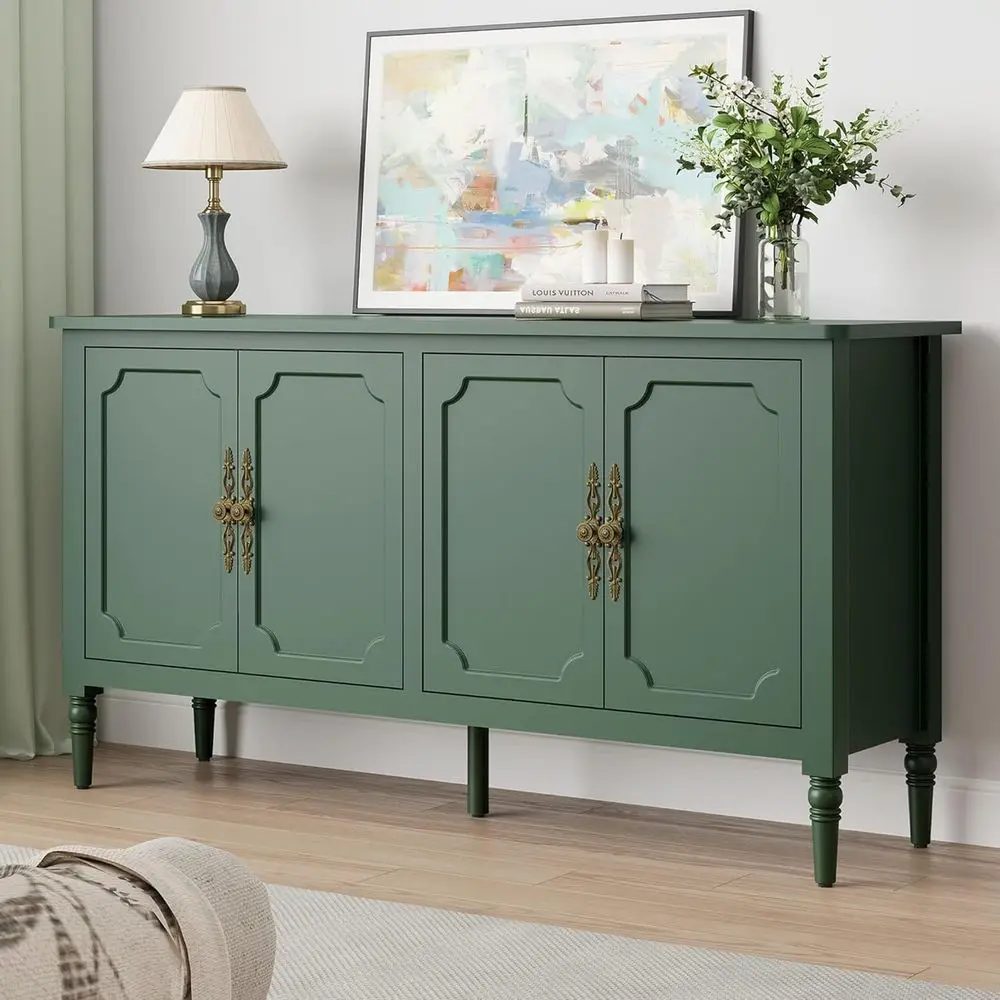 

Sideboard Buffet Cabinet with Storage 58 Modern Credenza Buffet Table Coffee Bar Wine Bar Storage Sideboard with 4 Doors for Din