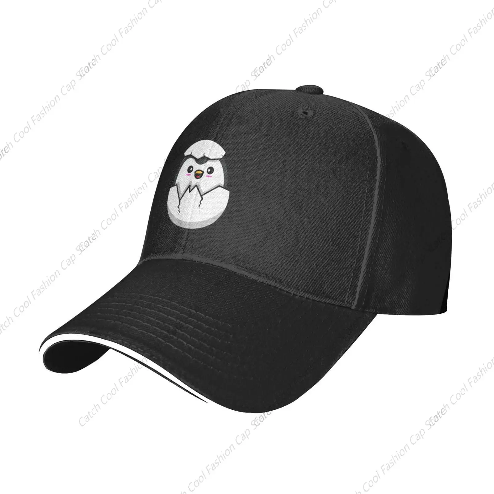 

Cute Penguin Eggs Baseball Cap Women Men Hats Adjustable Truckers Sun Golf Hat Sports Breathable Fashion Daily Travel Unisex