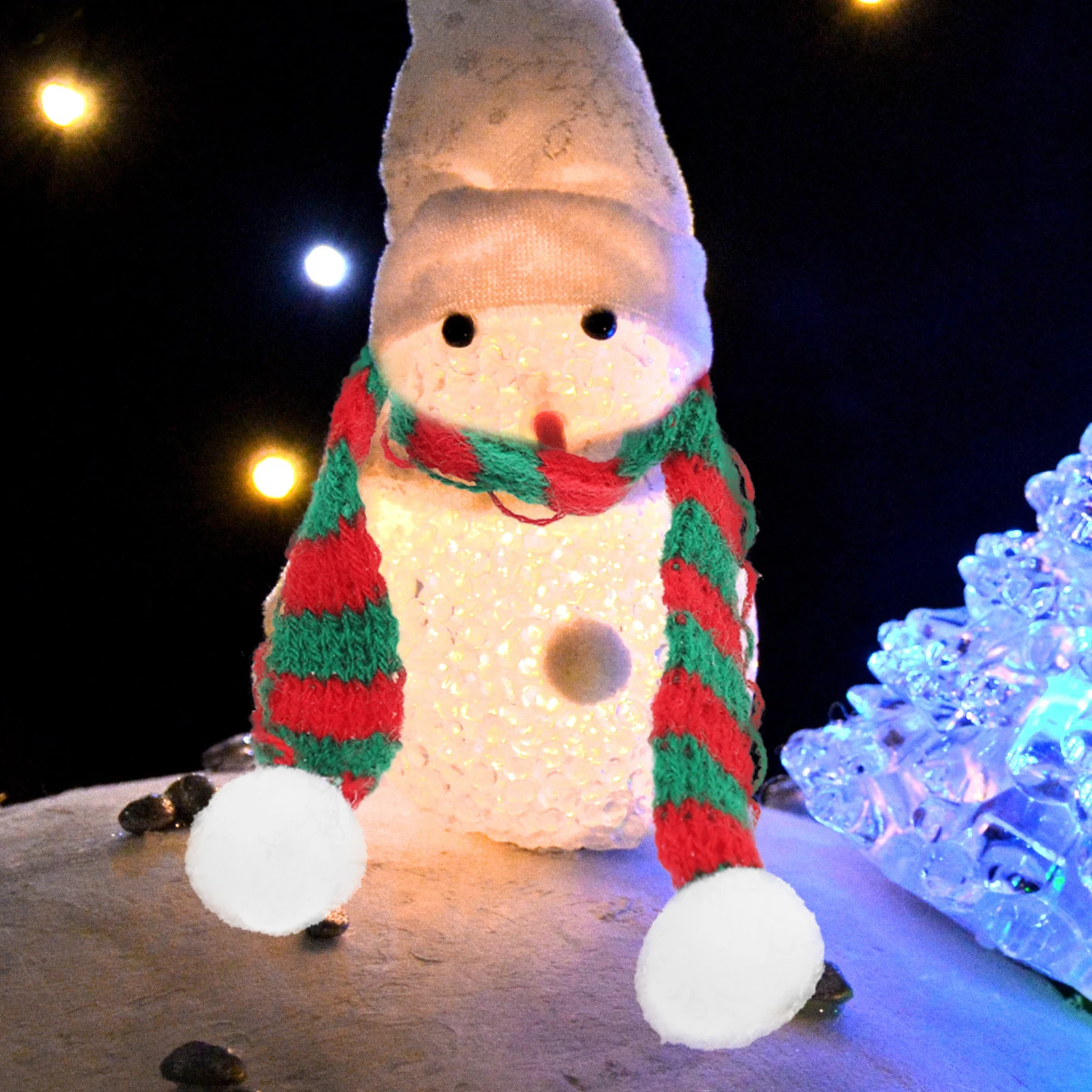 

5 pcs 2X30Cm Christmas Mini Scarf Knitted Decorative Accessory For Pets Wine Bottles Snowman Holiday Party Home Decoration