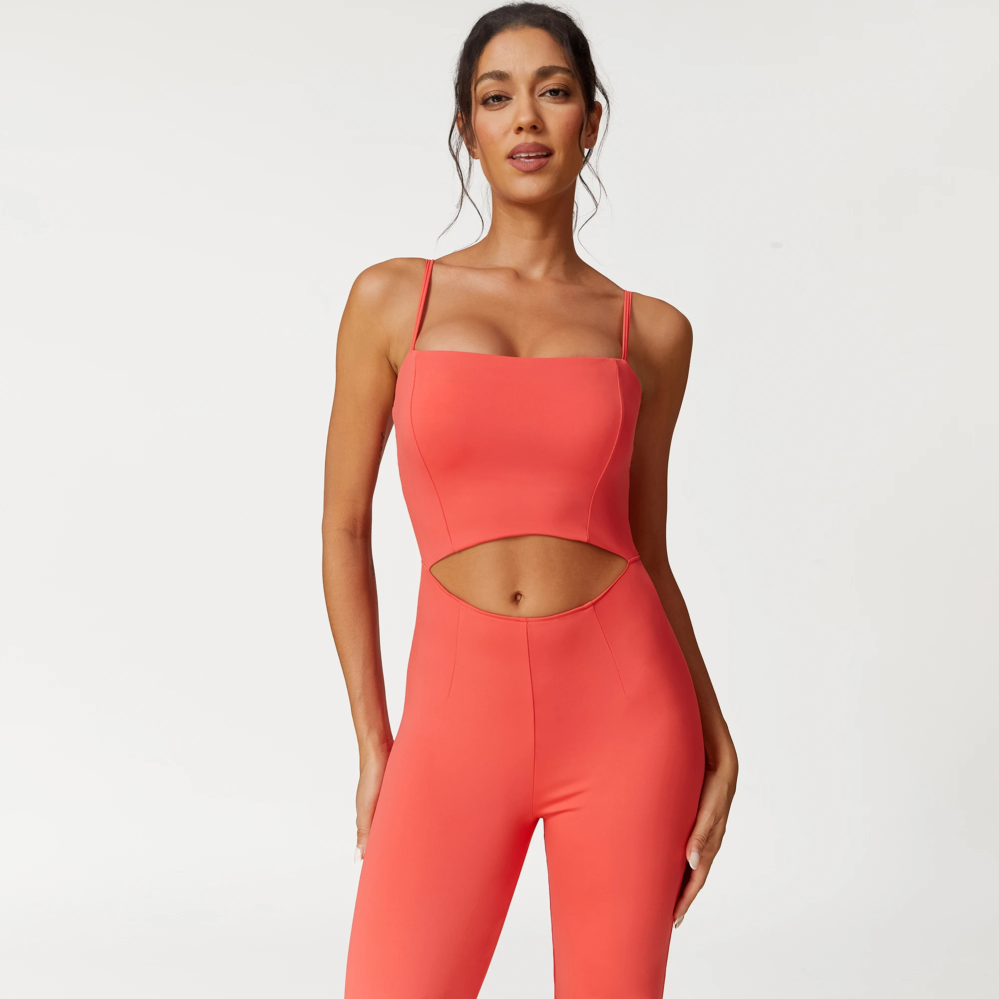 

Cutout Gym Fitness Yoga Set Women One Piece Jumpsuit Sports Bodysuits Casual Workout Playsuits Female Rompers Outfits Clothes