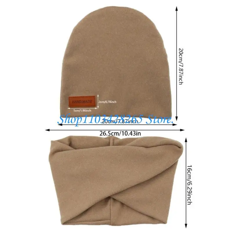 طقم قبعة ووشاح للأطفال من الكشمير الصناعي، قبعة عصرية للأطفال مع قبعة ووشاح، قبعة صغيرة للأطفال مع طقم وشاح للأطفال حديثي G2TE #6
