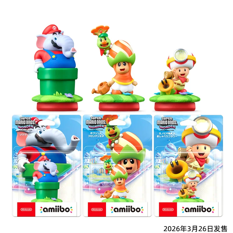 ARTSWIFT Nintendo Amiibo Super Mario Bros. Wonder Elephant Mario Figura NFC Em Estoque Versão Asiática Original