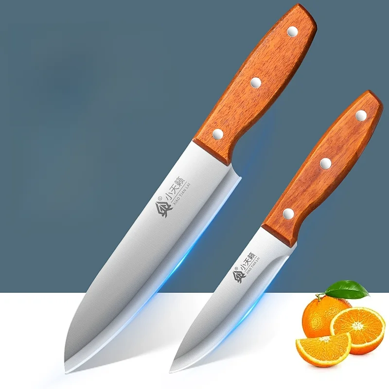 1/2pc Classic Wood Handle Kitchen Knife, Fruit Knife, High Quality Home Use Knife, Meat Knives, Student Dormitory Knife