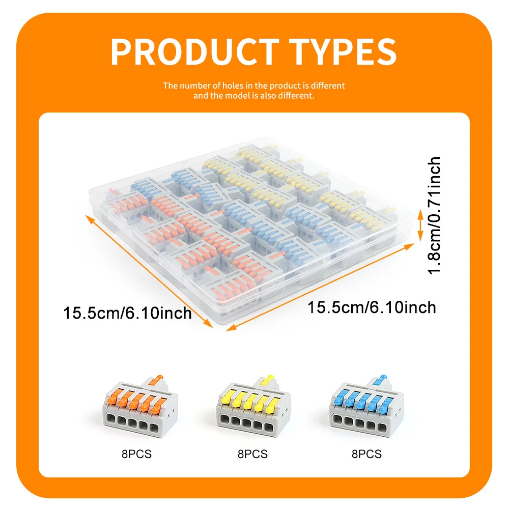 Mini Kompaktes Hebelkabelverbinder-Set Schnellverbindungs-Elektroanschlussklemmen für 28-12 AWG Kabelverbindungen – Detail 7