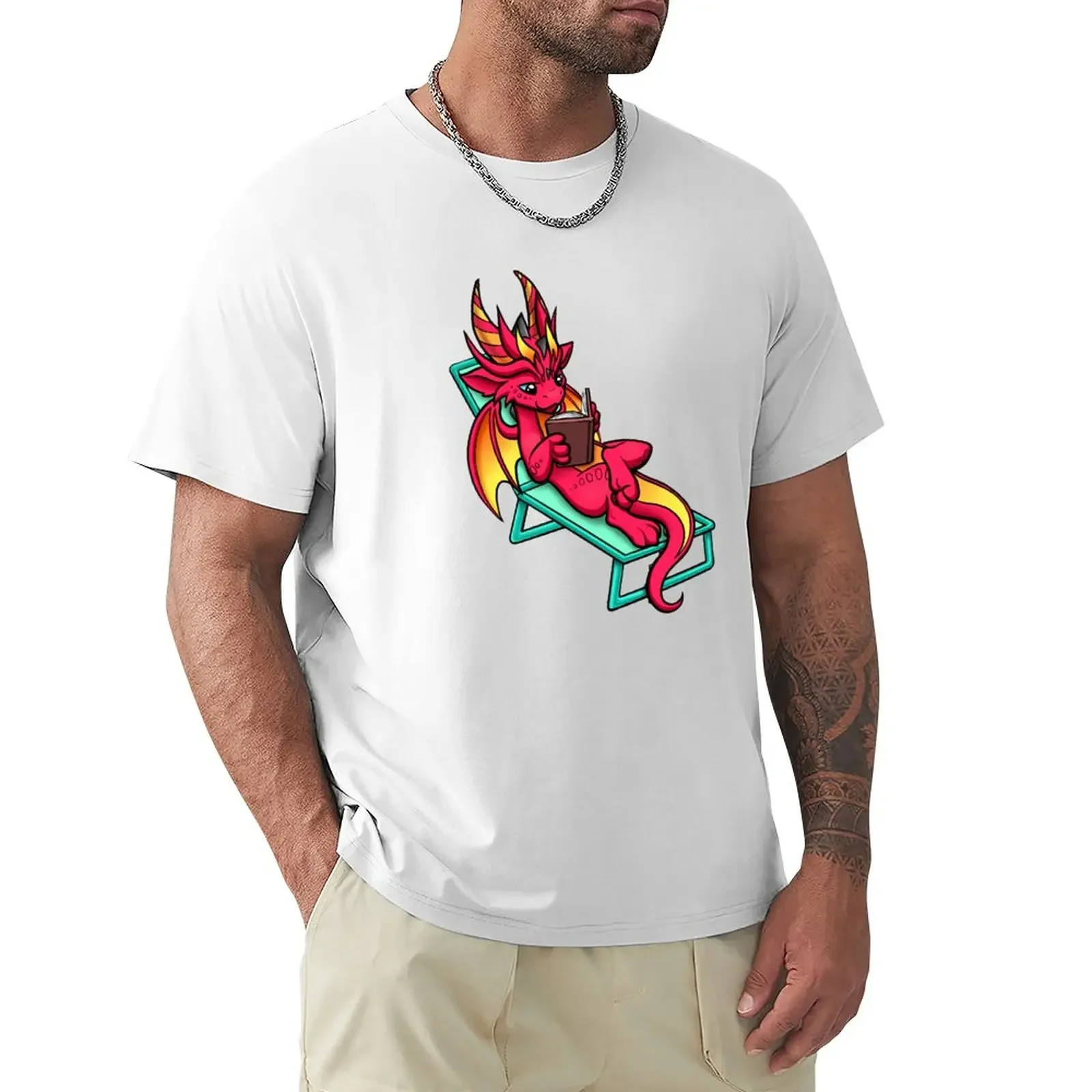 

Reading Dragon T-Shirt sweat new edition vintage Men's clothing