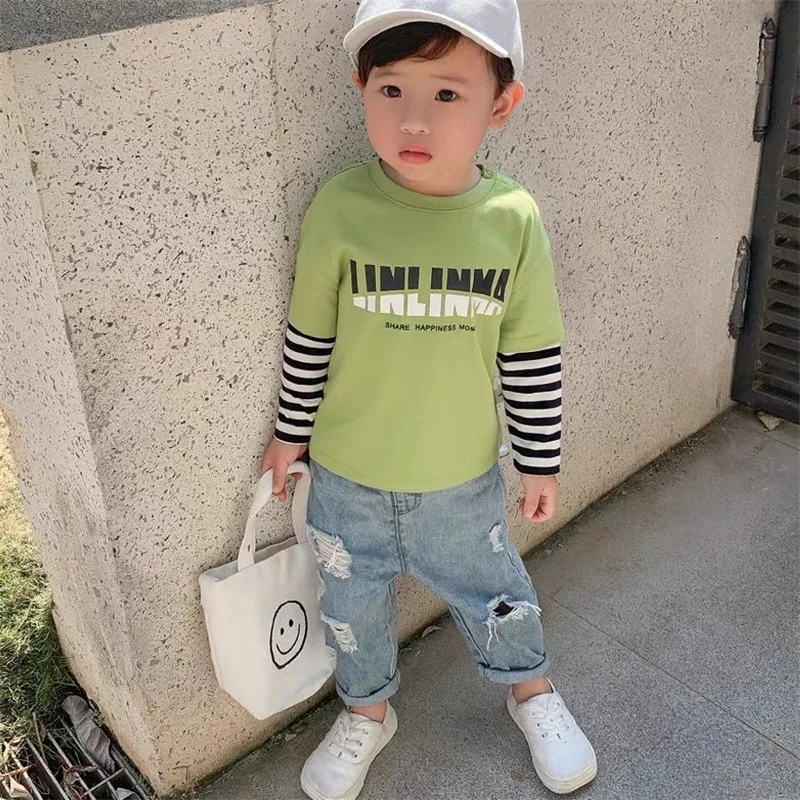 Boys Jean Pants Long Trousers Cotton 2024 Packet Spring Autumn Baby's Kids Pants Teenagers Outwear Children's Clothing