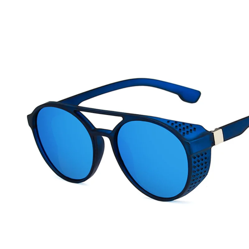 

Fashion Trendy Sunglasses Steampunk Sunglasses Round Retro Double Bridge Glasses