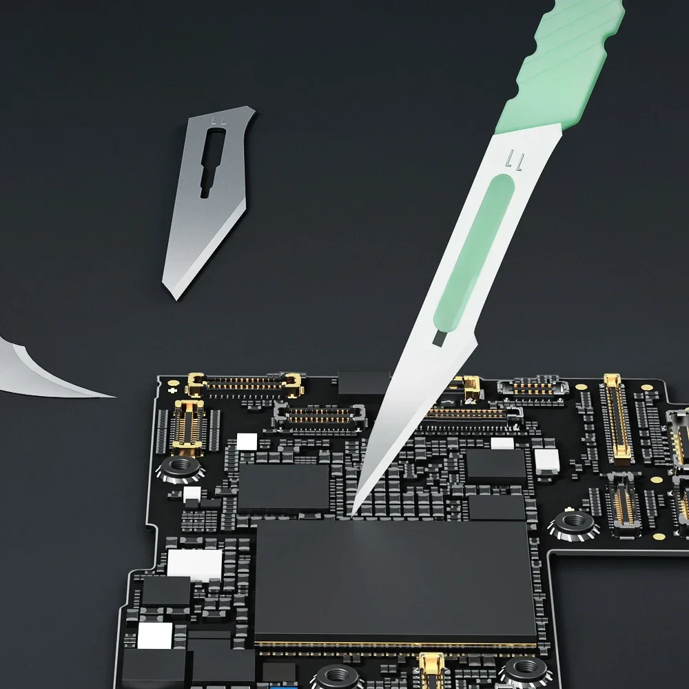 Qianli Mega Idea BXL01 Universal Maintenance Knife Handle Chip IC Degumming Cutting Scraping Tin for Mobile Phone Repair Blade