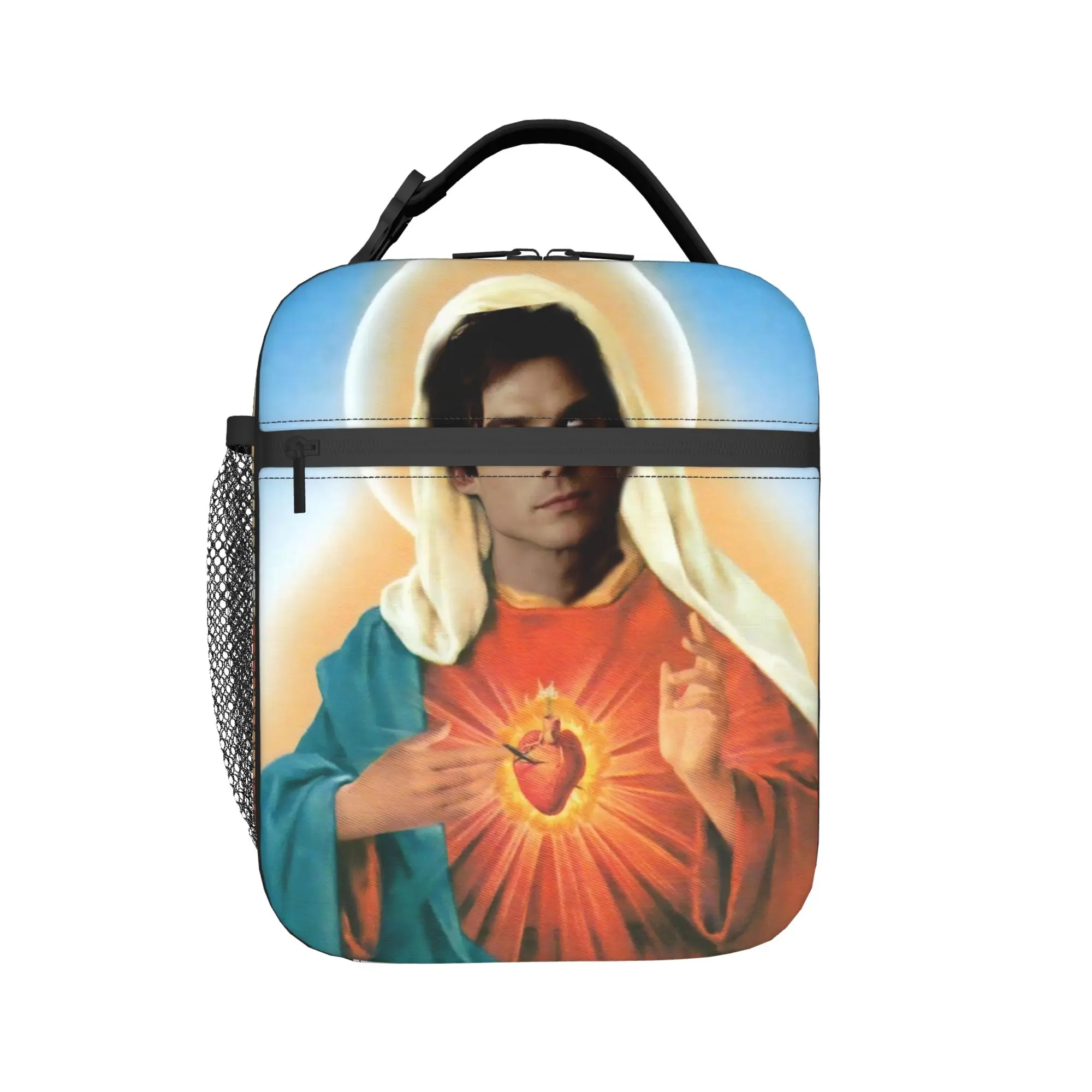 The Vampire Diaries Resuable Movie Lunch Bag Damon Salvatore Outdoor Picnic Lunch Box For Child Tote Food Bags Oxford Cooler Bag
