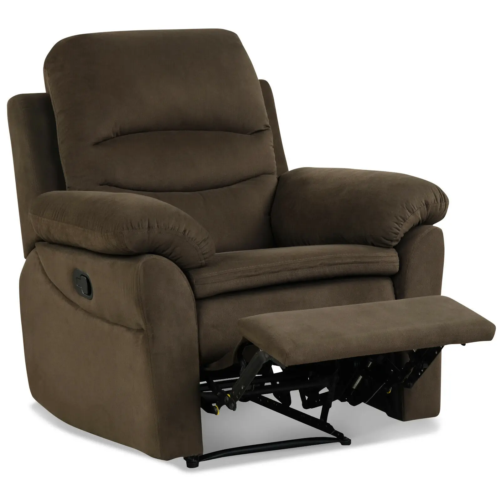 Recliner Chair Single Sofa Armchair Sleeper Lounger w/ Footrest Grey/Brown