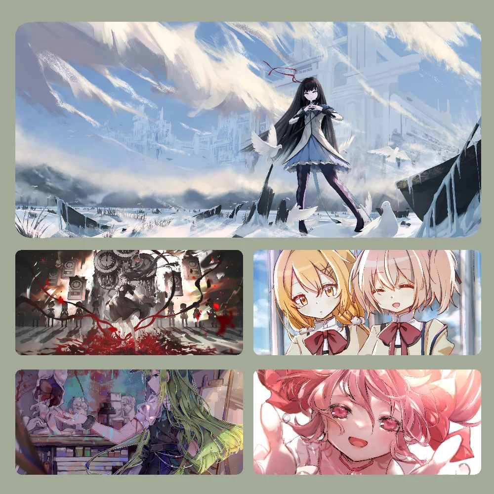 

M-Madoka M-Magica Mousepad Large Computer Gaming Accessories MousePads Desk Mats Anti-slip Laptop Soft Mouse Pad