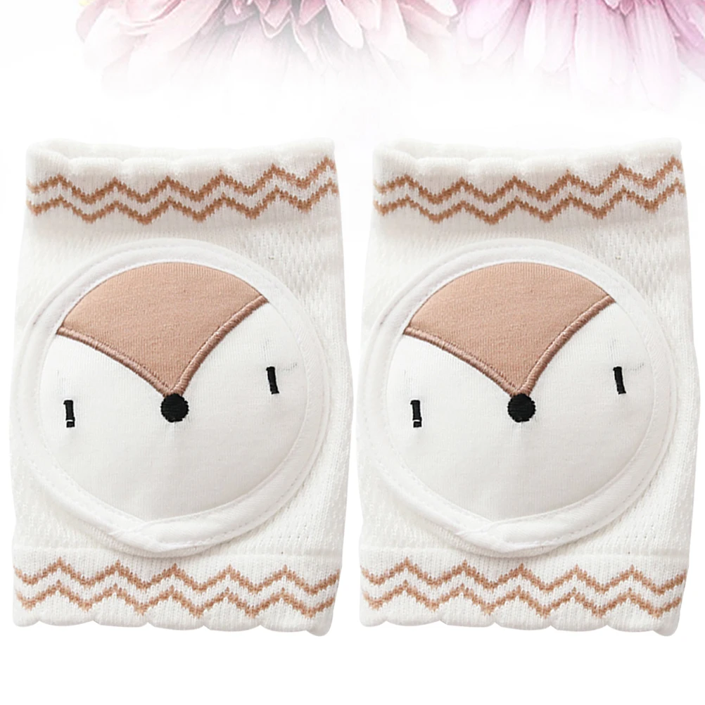 

1 пара детских наколенников, летние дышащие носки для ползания, высокоэластичные детские наколенники для малышей, светло-кофейная лиса