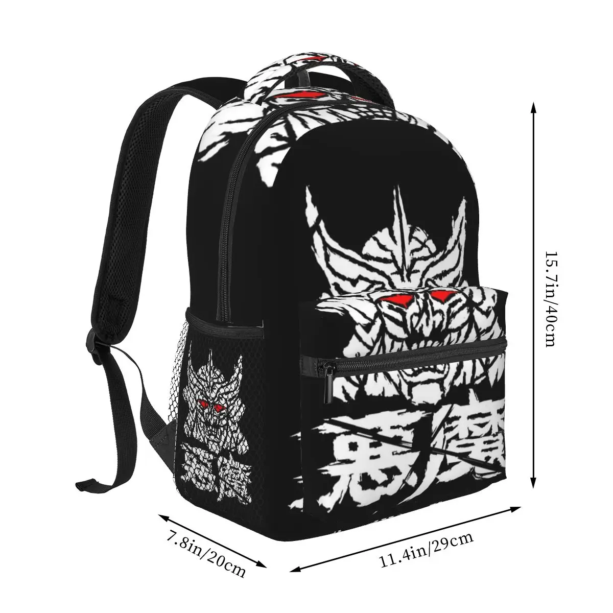 Ransel Emas Setan Samurai Mengagumkan Diskon Besar Tas Buku Anak Kapasitas Besar Tas Sekolah Tas Bahu untuk Pria Wanita