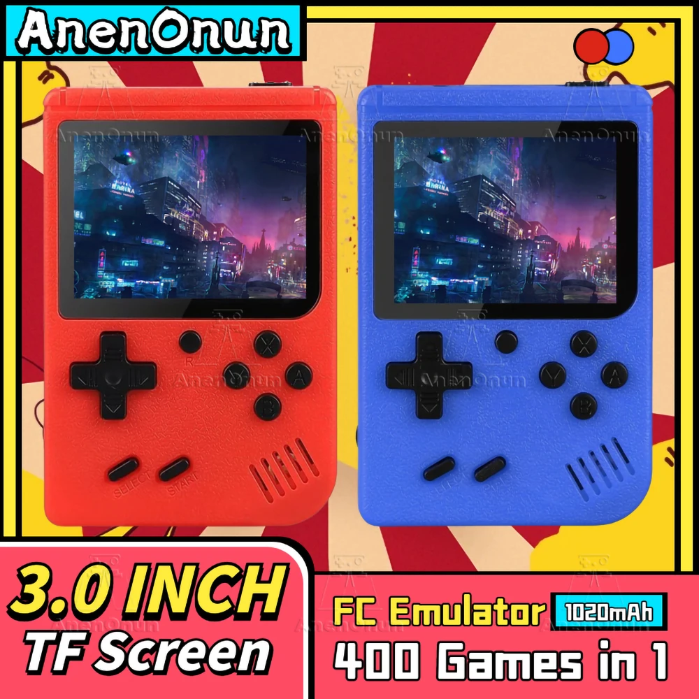 

3.0 Inch Handheld Game Players Built-in 400 Game FC Emulator Children Portable Video Game Console Kids Mini Retro Game Machine