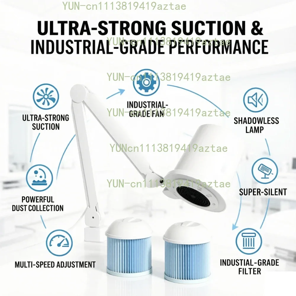 .Multifunctional And Professional 4blanc Client Oem Two-in-one Shadowless Lamp Nail Dust Collector For Nail Salon 2027