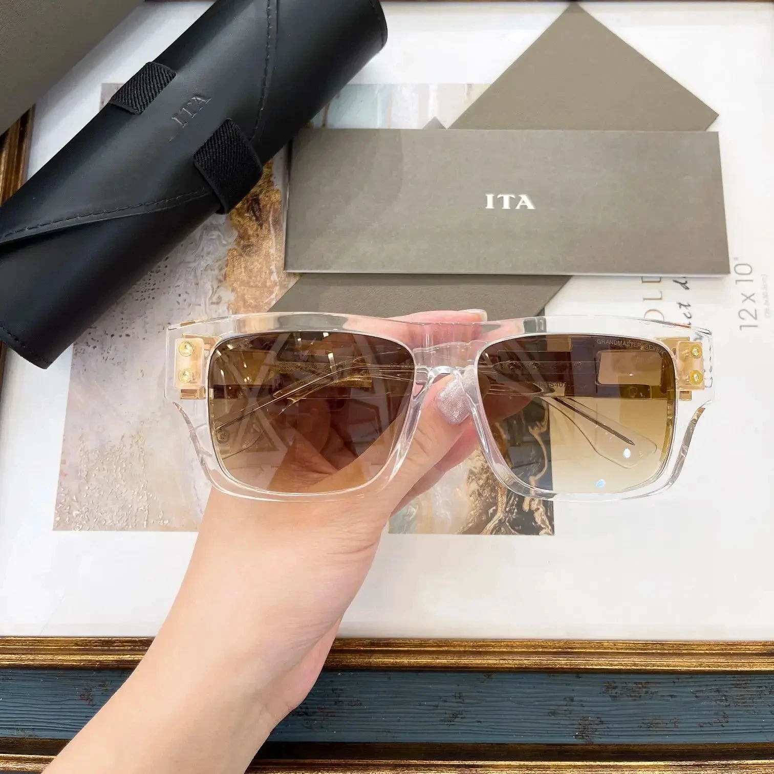 

New ORIGINALDITA DTS407 Stylish Premium Acetate Frame Casual Womens Sunglasses Gradient UV400 Luxury Business Men's Sun Glasses