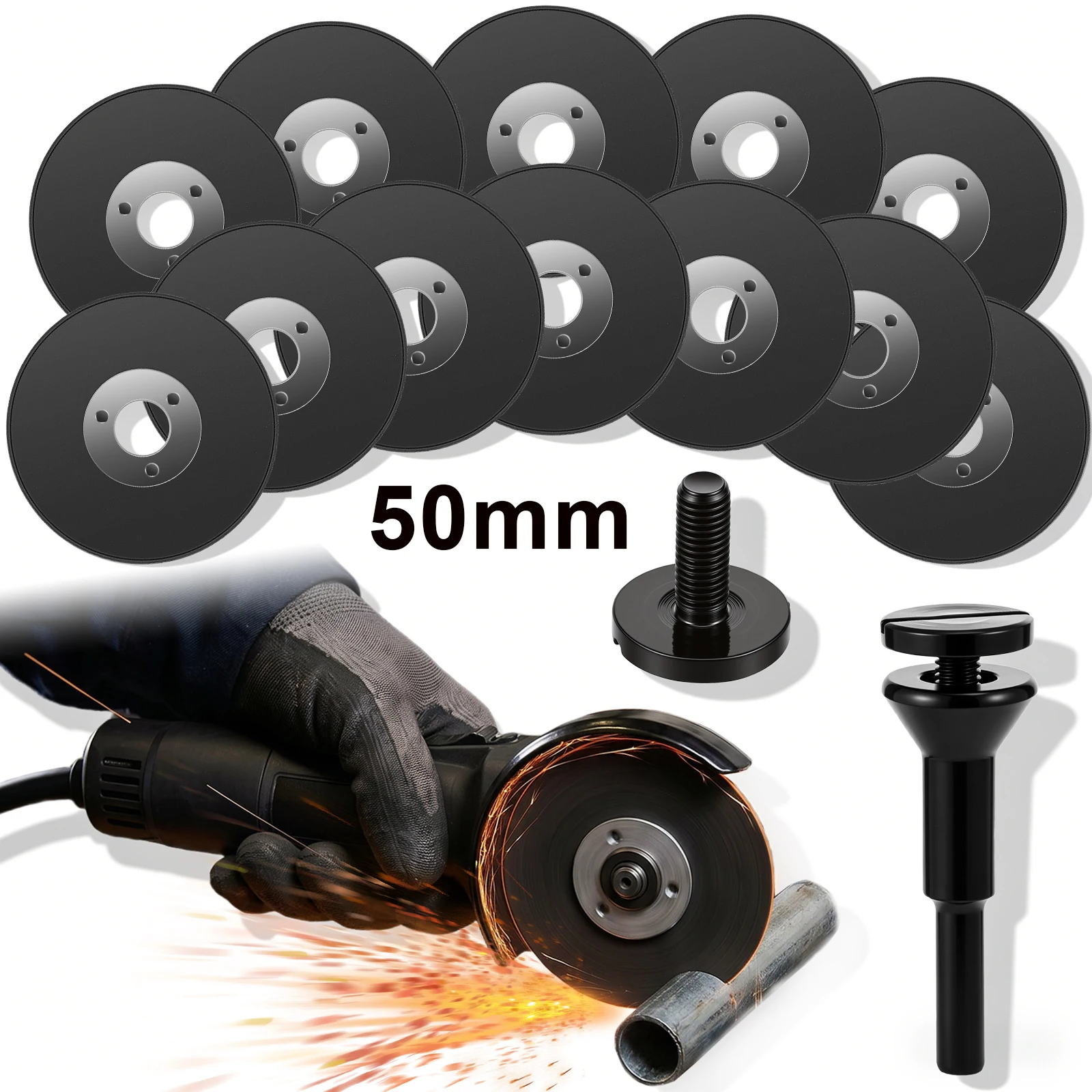 2 Inch Cut Off Wheel 50mm Cutting Disc for Die Grinder Rotary Tool 1/4 Inch Mandrel Aluminum Oxide Metal Cutting Wheel for Stain