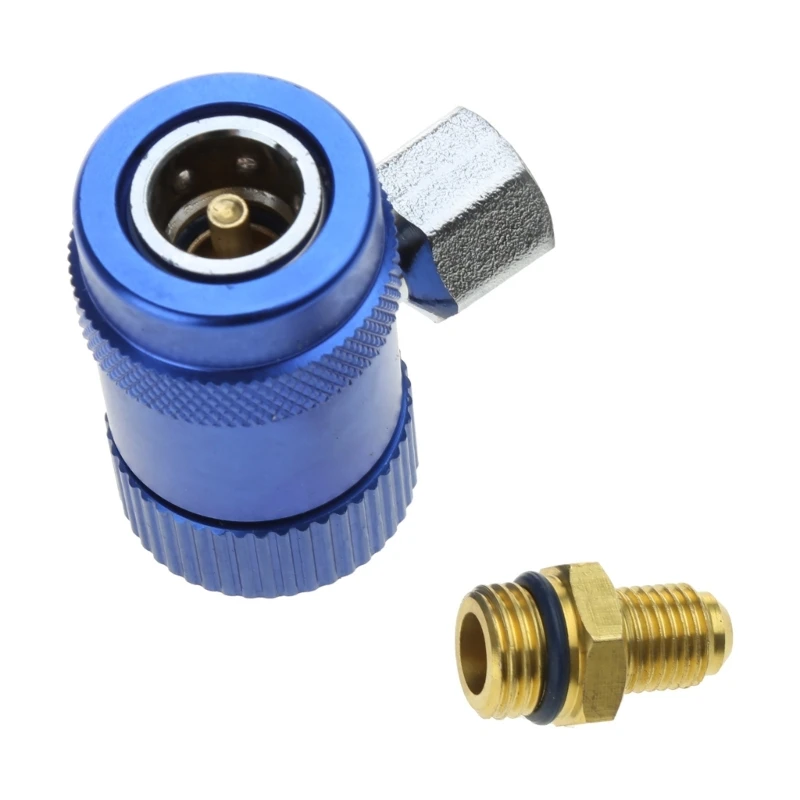 R1234YF Adapter Fittings Adjustable R-134A Connector Adapter Air Conditioning Fluorine Joint Pack of 2