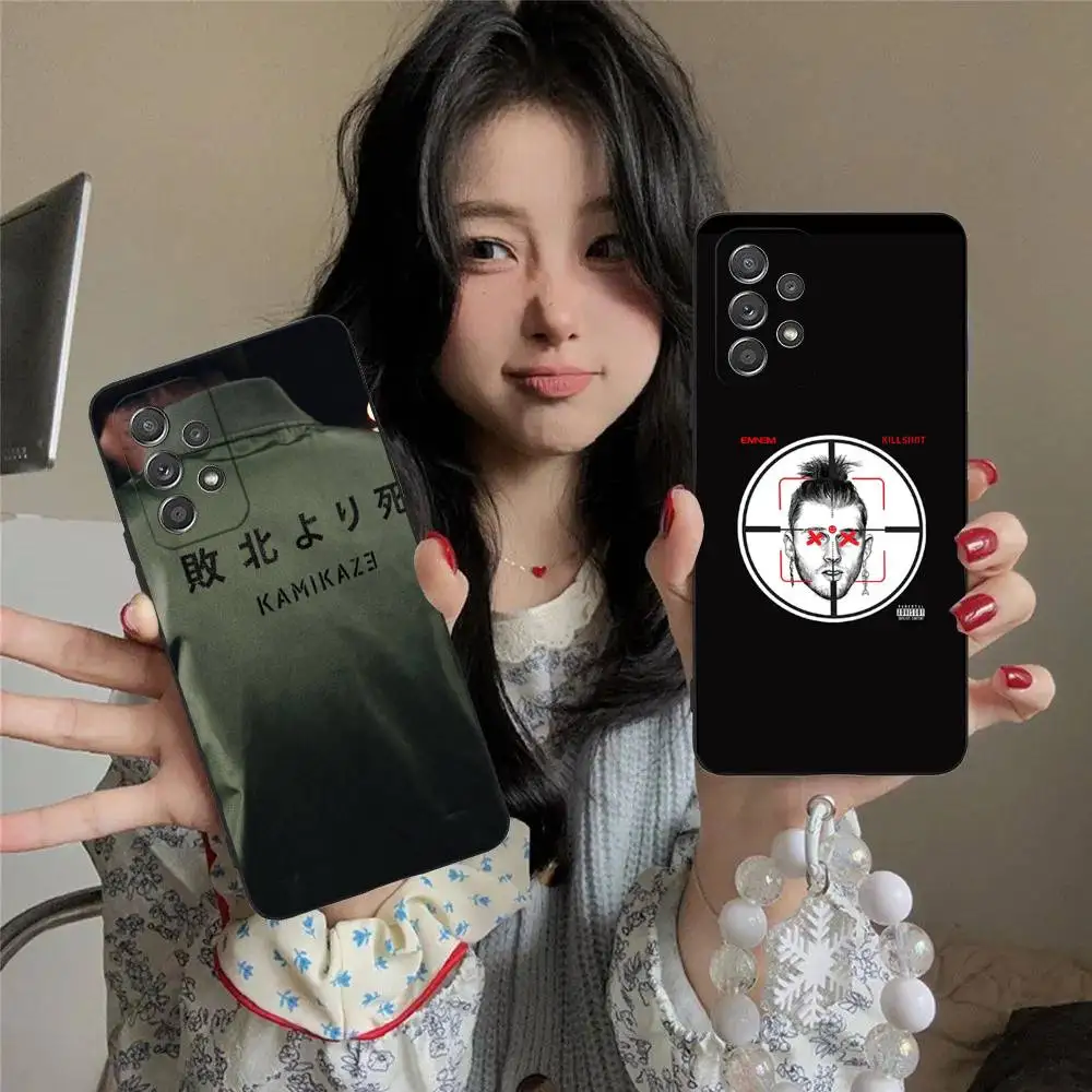 

Rap E-Eminem Phone Case For Samsung S25,S24,S21,S22,S23,S30,Ultra,S20,Plus,Fe,Lite,5G Black Cover