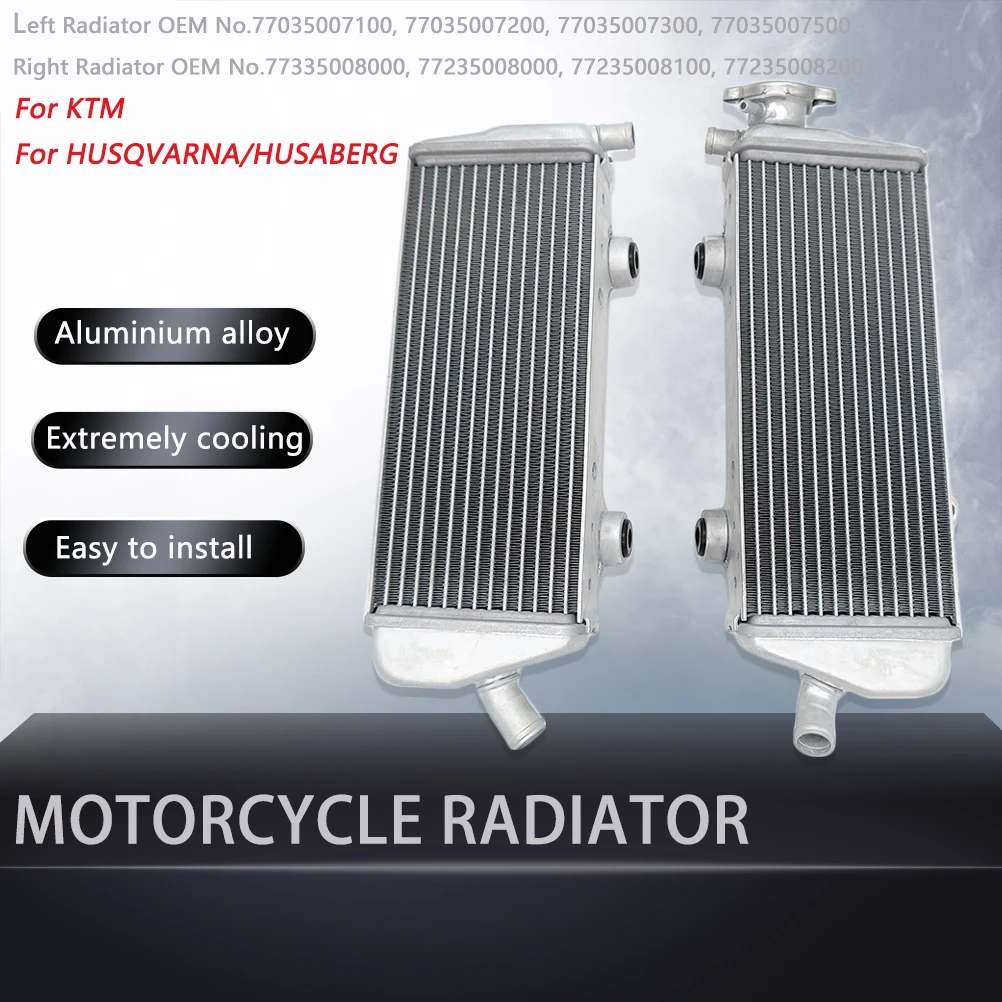 

Motorcycle Aluminium Radiator Engine Cooler Cooling Water Tank For KTM SXF ​XCF HUSQVARNA FC 2007-2015 Motocross Accessories