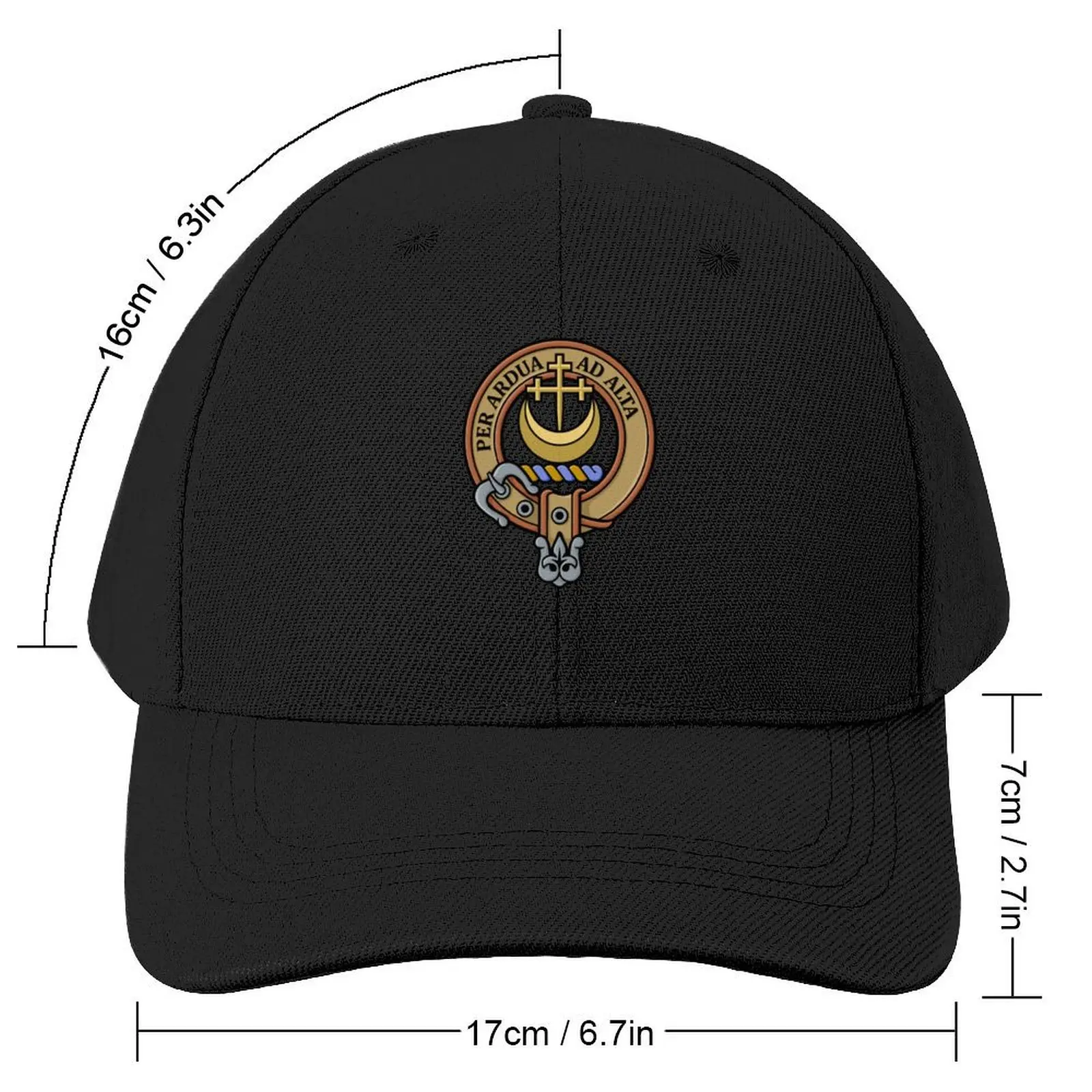 Clan Hannay Crest over Tartan Baseball Cap hiking hat Sports Cap tea Hat Sun Hat For Children Women's Beach Visor Men's