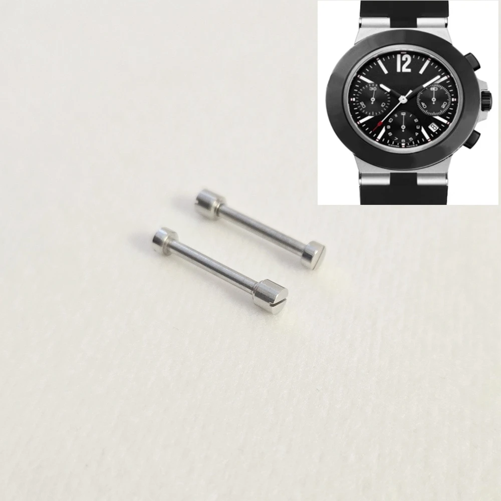 Compatible con reloj BVLGARI Diagono LCV38 varilla roscada de acero inoxidable de 21,8 mm cabeza grande y pequeña