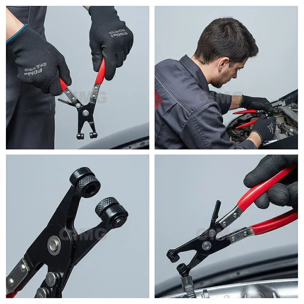 Car Hose Clamp Pliers Wire Long Reach Hose Clamp Plier for Auto Fuel Oil Water Pipe Coolant Radiator Heate Removal Hand Tools