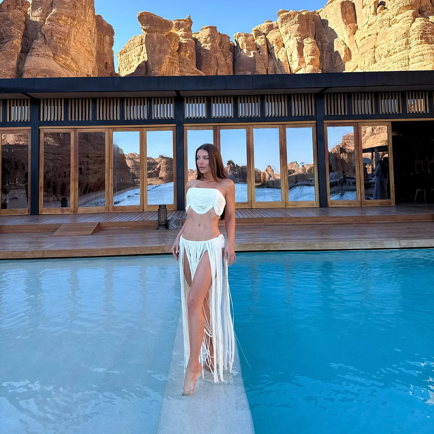 Traje de baño Sexy de 3 piezas, Bikini estilo vendaje, traje de baño para mujer, Bikini con flecos, falda larga para mujer, traje de baño de cintura alta, ropa de playa