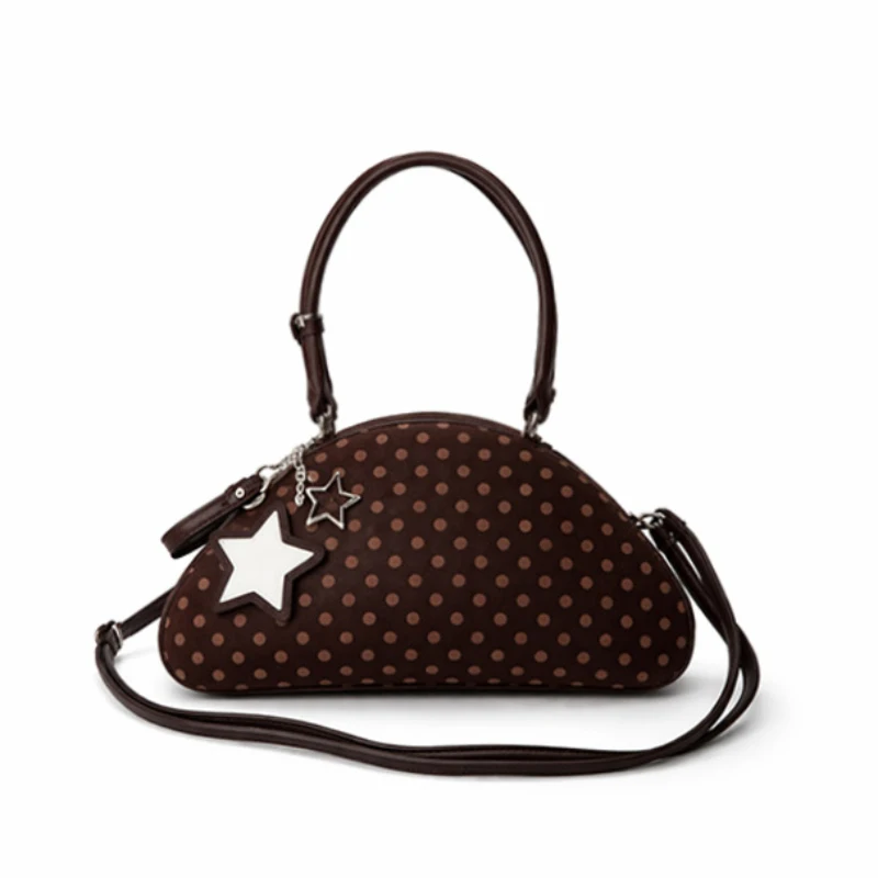 

Стильная корейская сумка через плечо в горошек Y2K, модная женская сумка-клатч с принтом звезд и леопарда, элегантная сумка-клатч на плечо