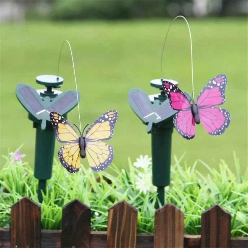Solar Butterfly Garden Stake Light Simulation Hummingbird Outdoor Garden Yard Courtyard Lawn Decoration Waterproof Decor