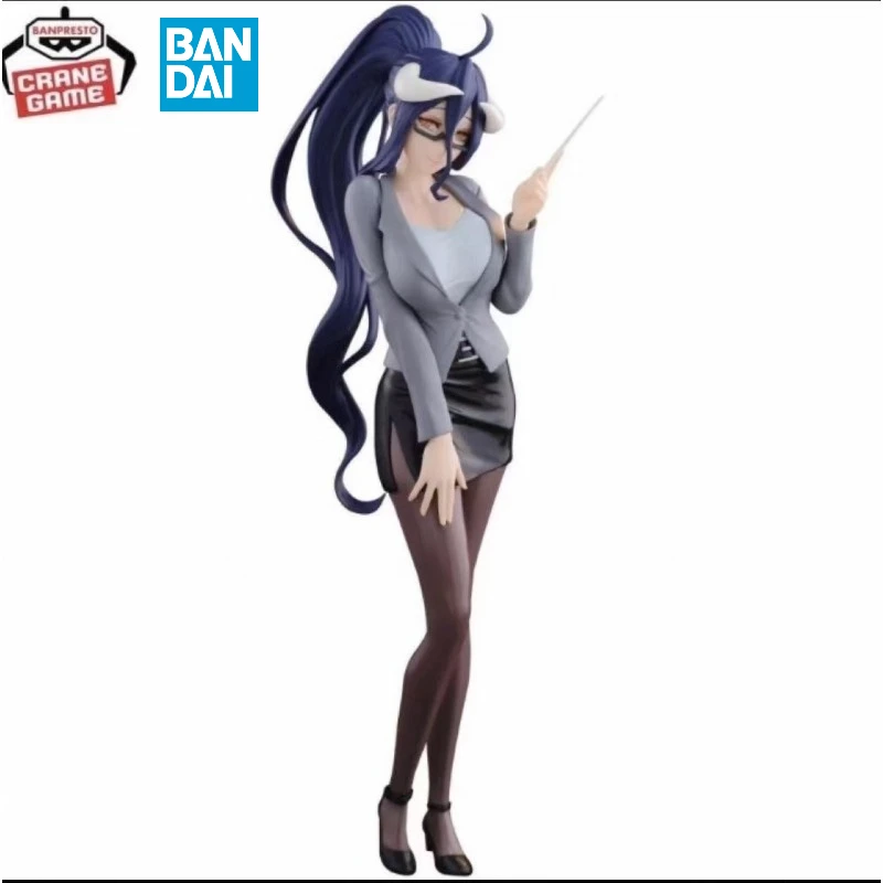 

В наличии Оригинальная коллекционная фигурка Bandai BANPRESTO OVERLORD IF Альбедо в образе учителя, аниме-модель, игрушка, кукла, подарок