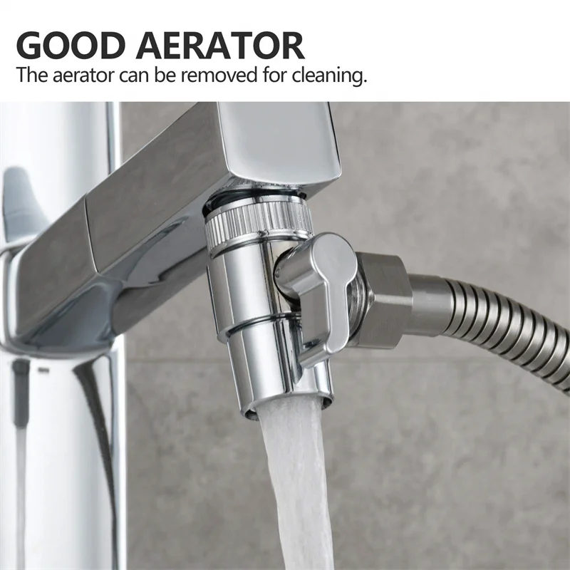 Switch Faucet Adapter with Aerators,Kitchen Sink 3-Way Splitter Diverter Valve, Water Tap Connector for Toilet Bidet Shower