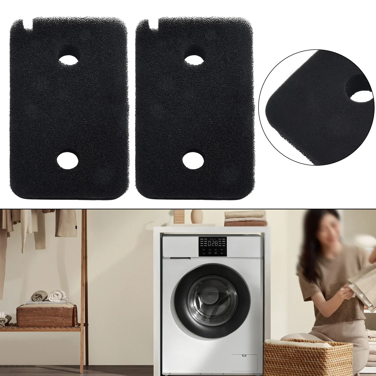 

1/2pcs Dryer Machine Sponge Filter For-EDITION 111 T8860WP/T8861WP/T8873WP Dryer Accessories 9499230 Washing Machine Accessories