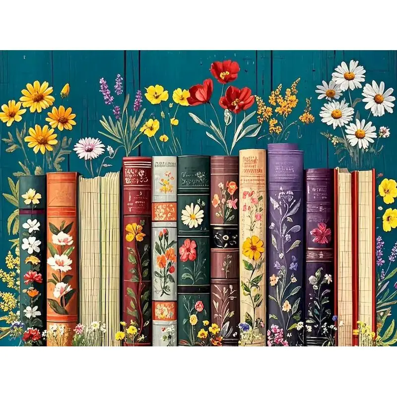

GATYZTORY Flower Book Painting By Numbers Unframe Crafts DIY Kits for Beginners Landscape Modern Arts and Crafts Drawing By Numb