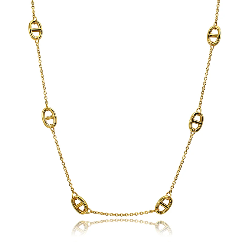 

Hot slae Luxury brand Gold/Silver Necklaces bracelet earring Stainless Steel unique link Necklace Jewelry gifts collar hombre