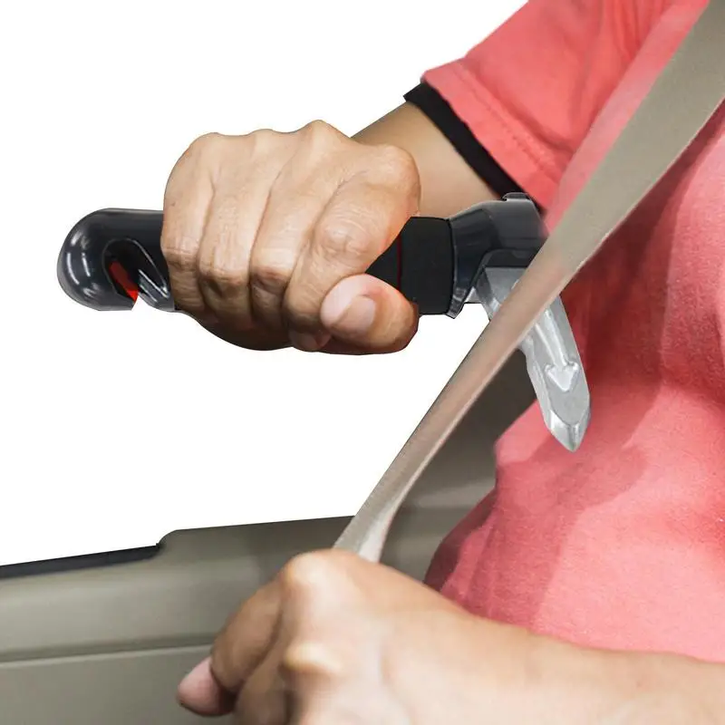 Poignée d\'assistance de porte de voiture avec coupe-ceinture de sécurité, support de véhicule portable, brise-vitre, canne automatique, aîné