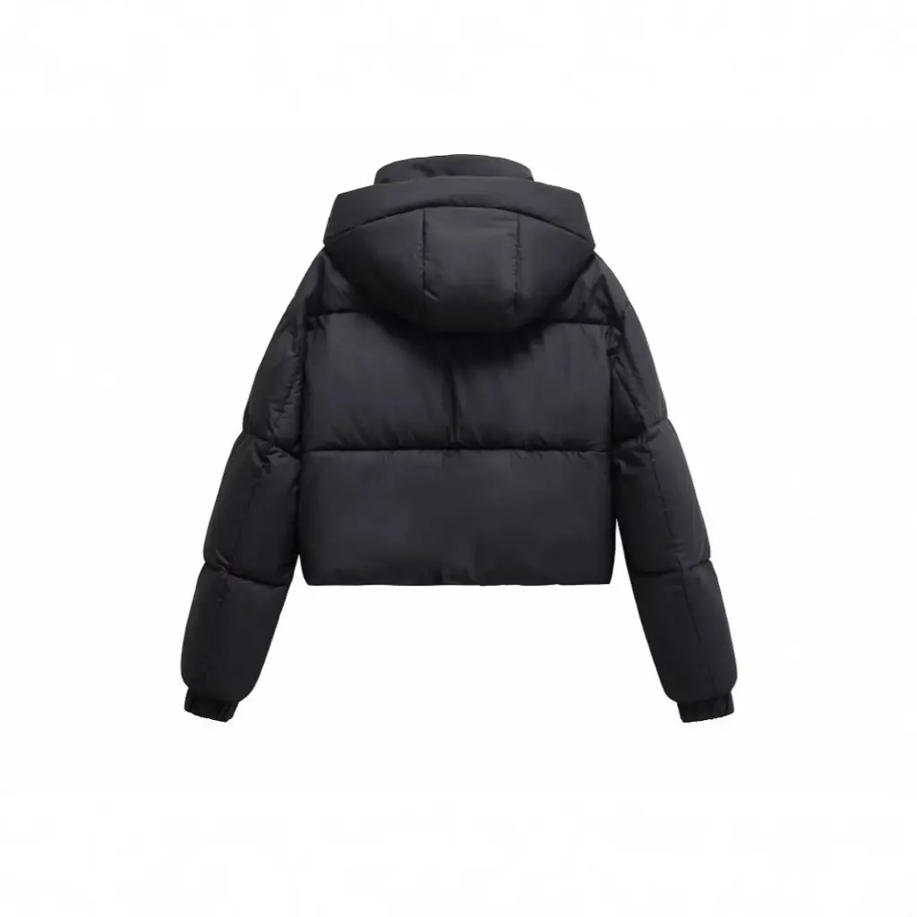 Giacca casual da donna con cappuccio Cappotto imbottito in cotone spesso Autunno Inverno Moda Semplice abbinamento Design con colla a pressione per tutte le stagioni