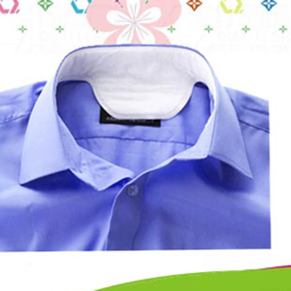 

100Pcs Disposable Sweat Pads for Collar Ship-Shaped Adhesive Sweat Shields Breathable Odor-Eliminating Lightweight Comfort Fit