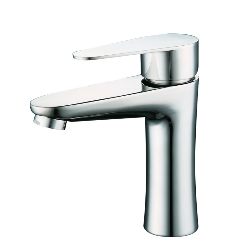 304 Stainless Steel Basin Sink Bathroom Faucet Polished Hot and Cold Basin Mixing Faucet Toilet Faucet Crane