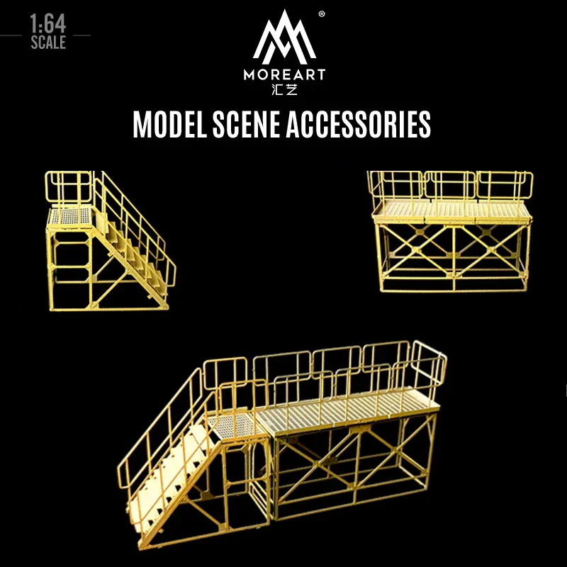 MoreArt-Ensemble d'Échelles en Résine, Accessoires de Scène, Présentoir, Collection de Cadeaux, 1:64