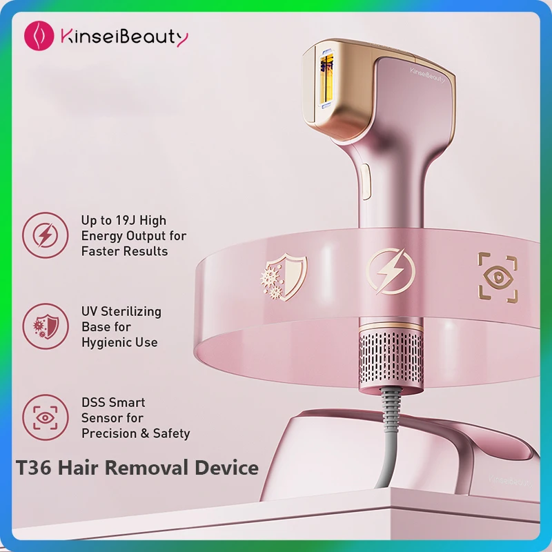 

T36 IPL Laser Hair Removal Cooling Painless Epilator 999999 Flashes DSS Smart Sensor High Energy High-Speed Use For Full Body