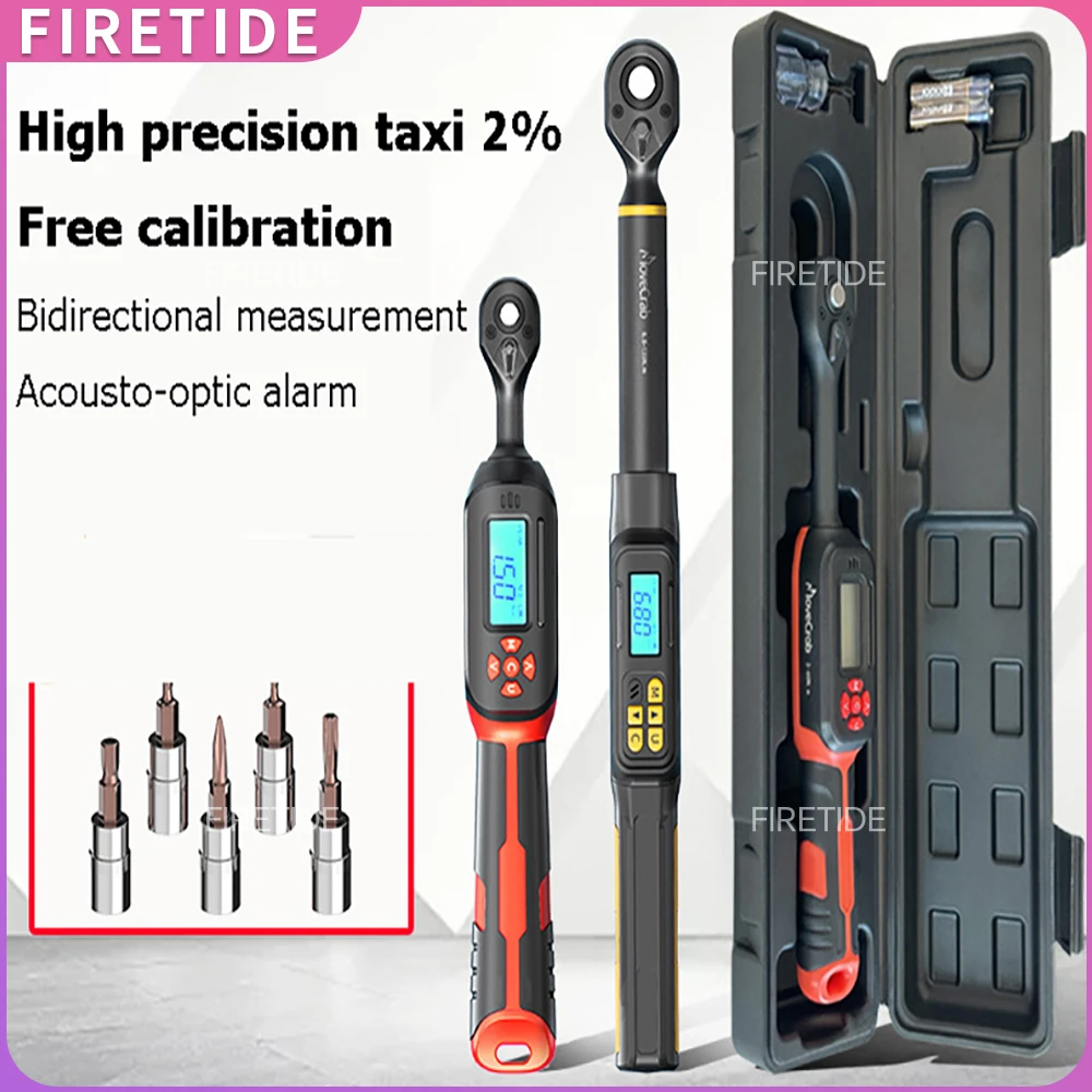 

Цифровой динамометрический ключ 1,5-340 Нм с предустановленными ценностями, 2% точность зуммера и светодиодной вспышкой-уведомлением