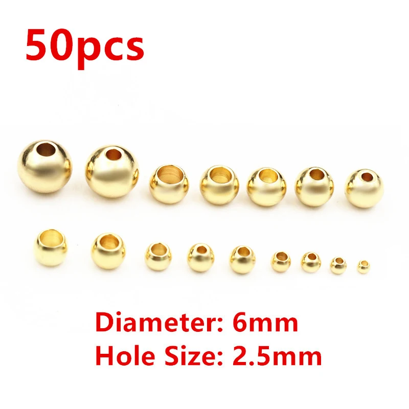 30-100 Stück 2-8mm Edelstahl Gold Farbe Spacer Perlen Charme lose Perlen DIY Armbänder Halskette für Schmuck Herstellung Charms