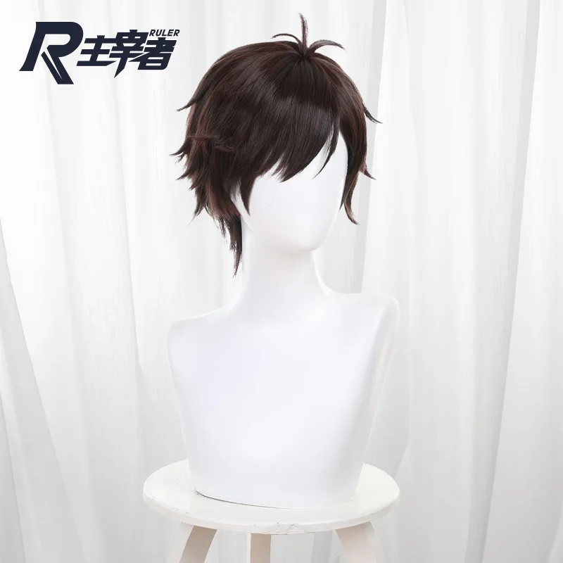 Anime Mao Tsuchiya Cosplay Wig Brown Short Hair Heat Resistant Synthetic Hair For Women Men Halloween Party