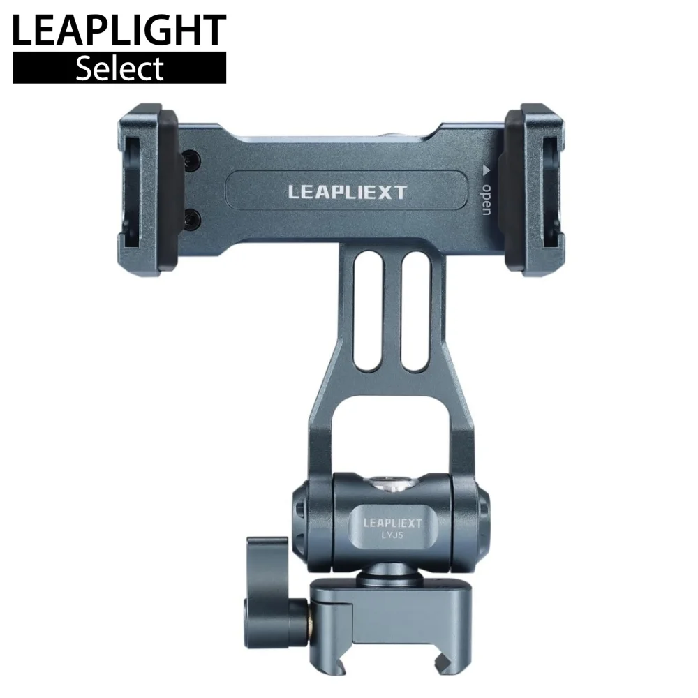 

LEAPLIGHT Aluminum NATO Phone Holder 360°Rotation Phone Clip for iPhone Samsung Stabilizer w Dual Cold shoe for Mic Light