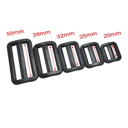 10pcs Plastic Curve Slider Tri-Glide Adjust Tri-ring Buckles Backpack Strap 3/4