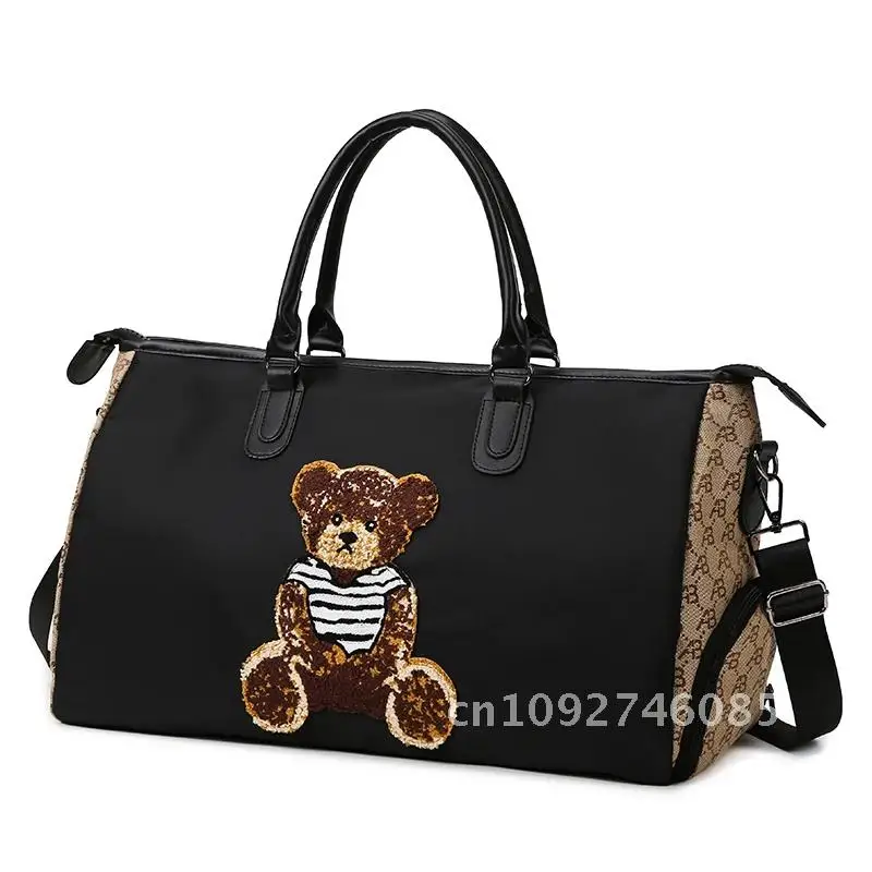 mujer 大容量漫画テディベア女性のハンドバッグショルダーバッグデデザイナートート高級バッグオックスフォード bolsos バッグバッグ旅行