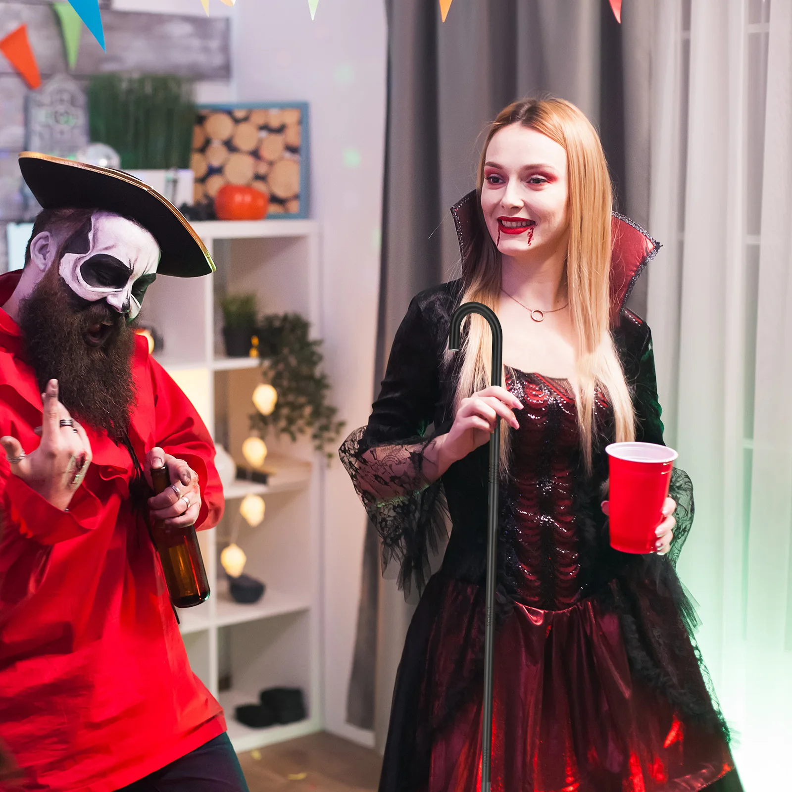 Béquille de magicien, accessoire de fête décoratif, canne de spectacle de vacances, accessoire de Costume d'halloween, tenue de jeu de rôle en plastique